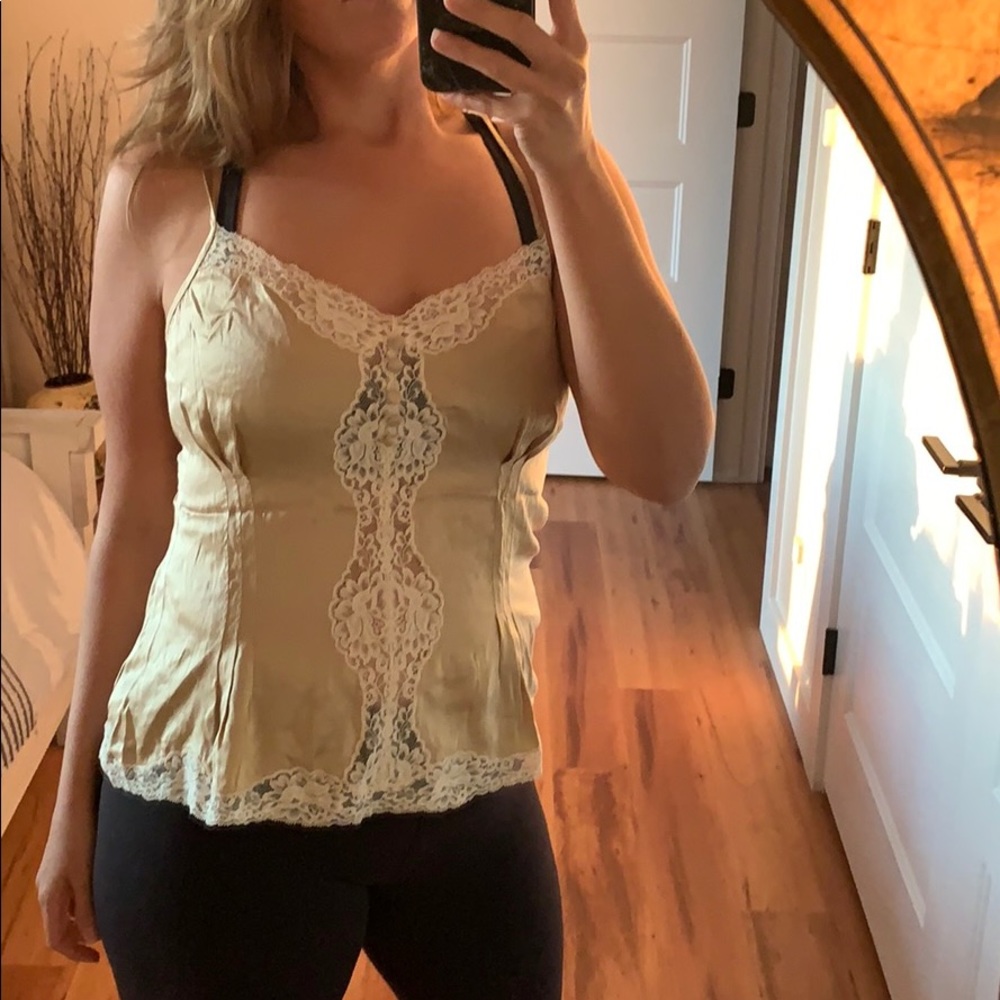 Silk and Lace Cami Tank fits 8-10